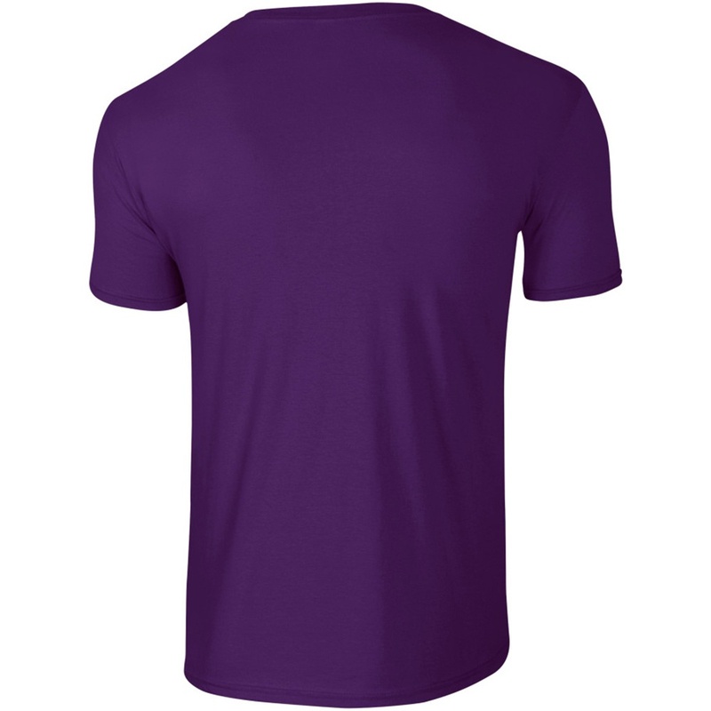 Camiseta básica de manga curta macia, 100% algodão grosso, Gildan
