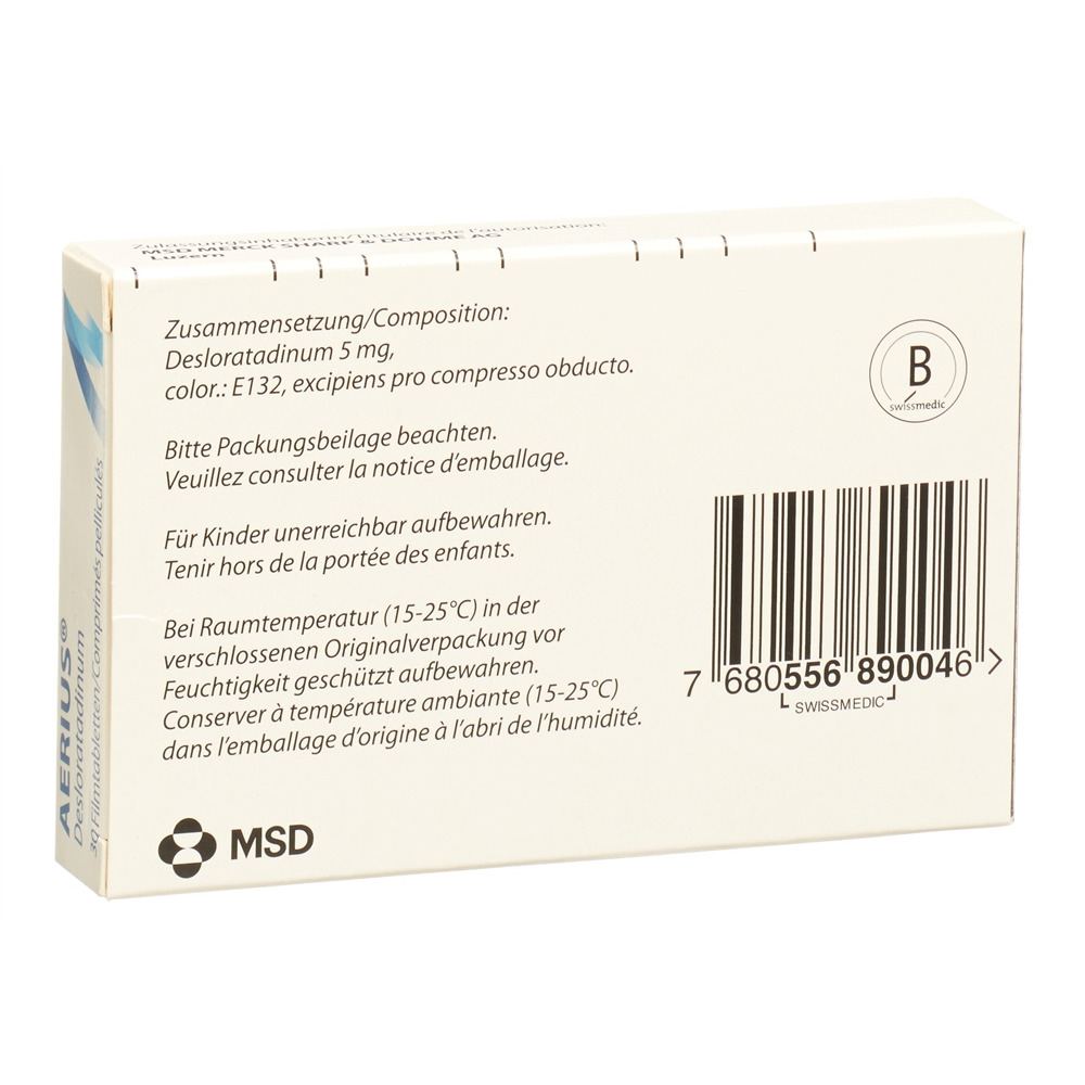 AERIUS Filmtabl 5 mg Blist 30 Stk