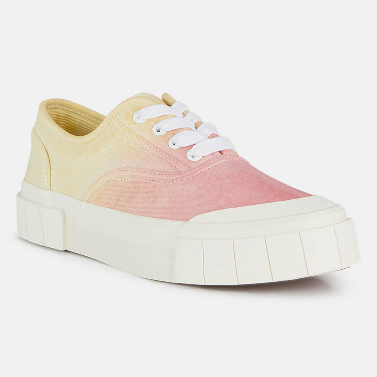 Good News Sneakers en Coton Bio Gnace tie & dye jaune/rose