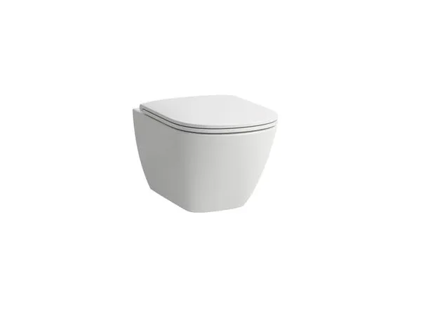 Laufen Lua Sampak rimless 52cm - Hængeskål inkl. Sæde med qr & sc, hvid. Mål 52x36mm.
