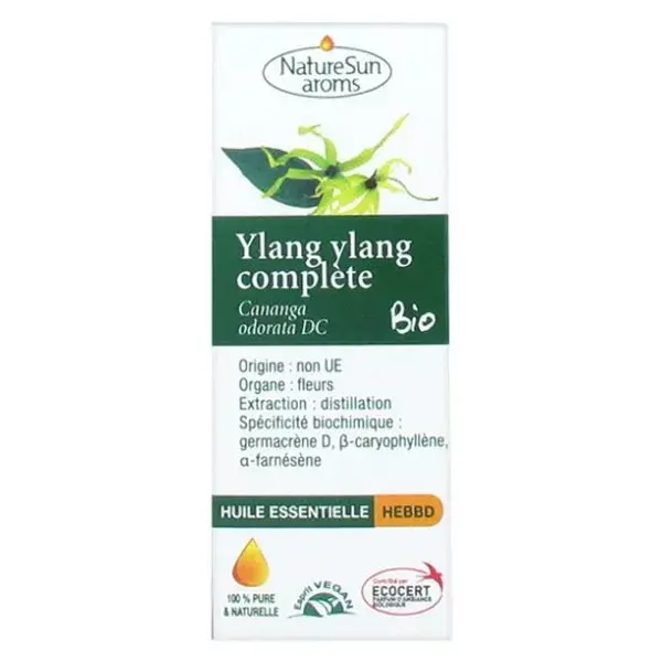 Óleo Essencial Completo de Ylang Ylang Orgânico NatureSun Aroms 10ml
