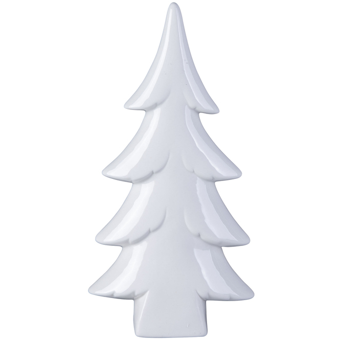 Baum - aus Keramik - ca. 13,5 x 6 x 26,5 cm - weiß