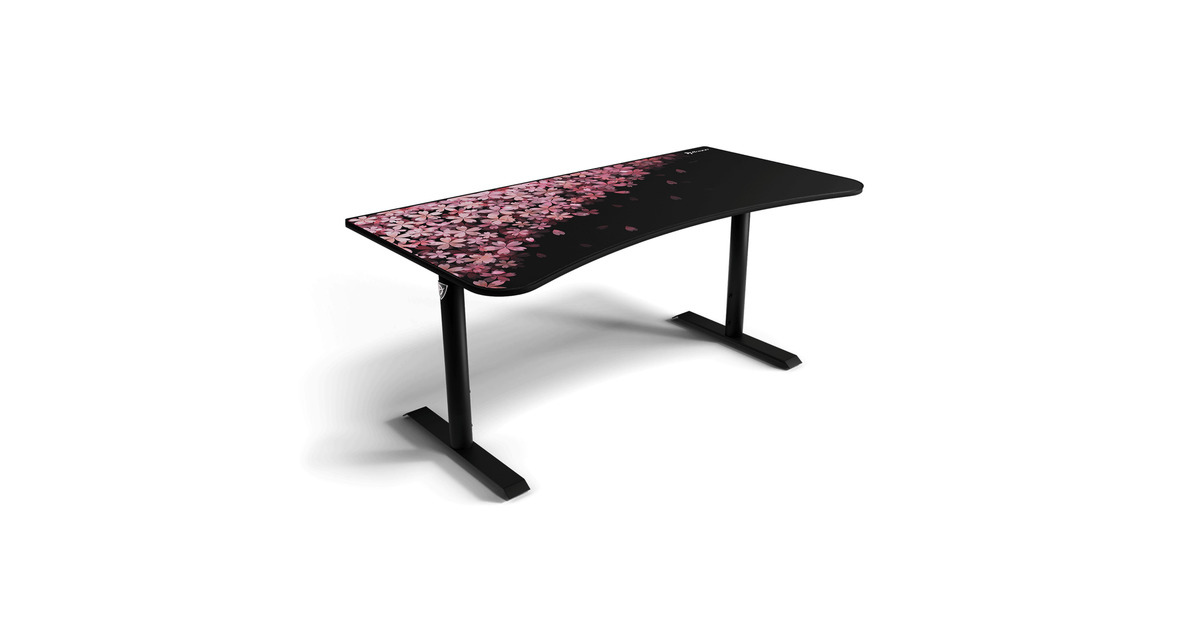 ArozziArena Gaming Desk - Flower  (Zwart/roze)