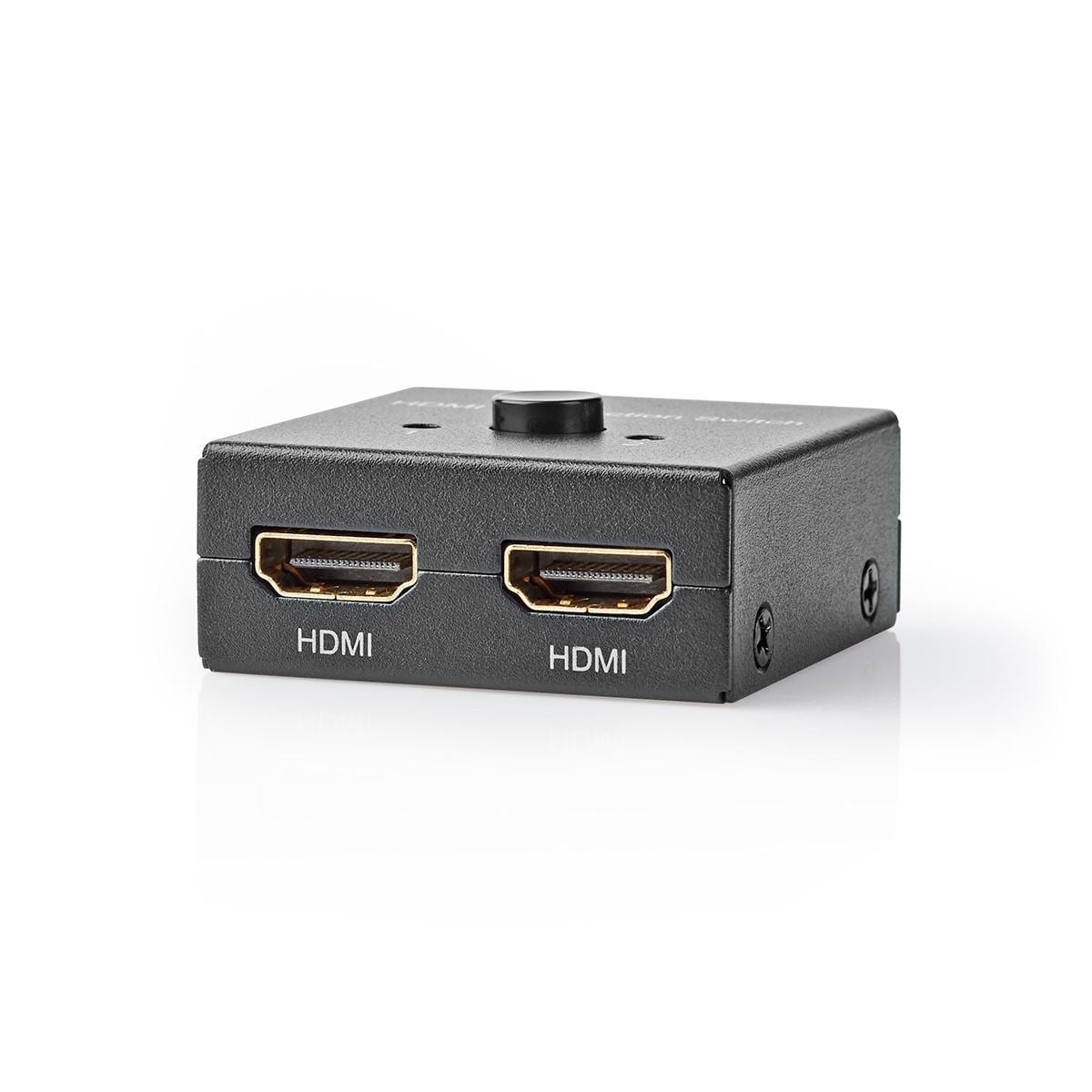 Nedis HDMI ™ Switch | 3-Port port(s) | 1x HDMI ™ -inngang / 2x HDMI™ Inngang | 1x HDMI ™ -utgang / 2x HDMI ™ -utgang | 4K@60Hz | 6 Gbps | Metall | Antrasitt