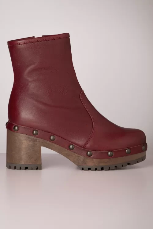 Grünbein Bella Clog laarsjes in burnt rood