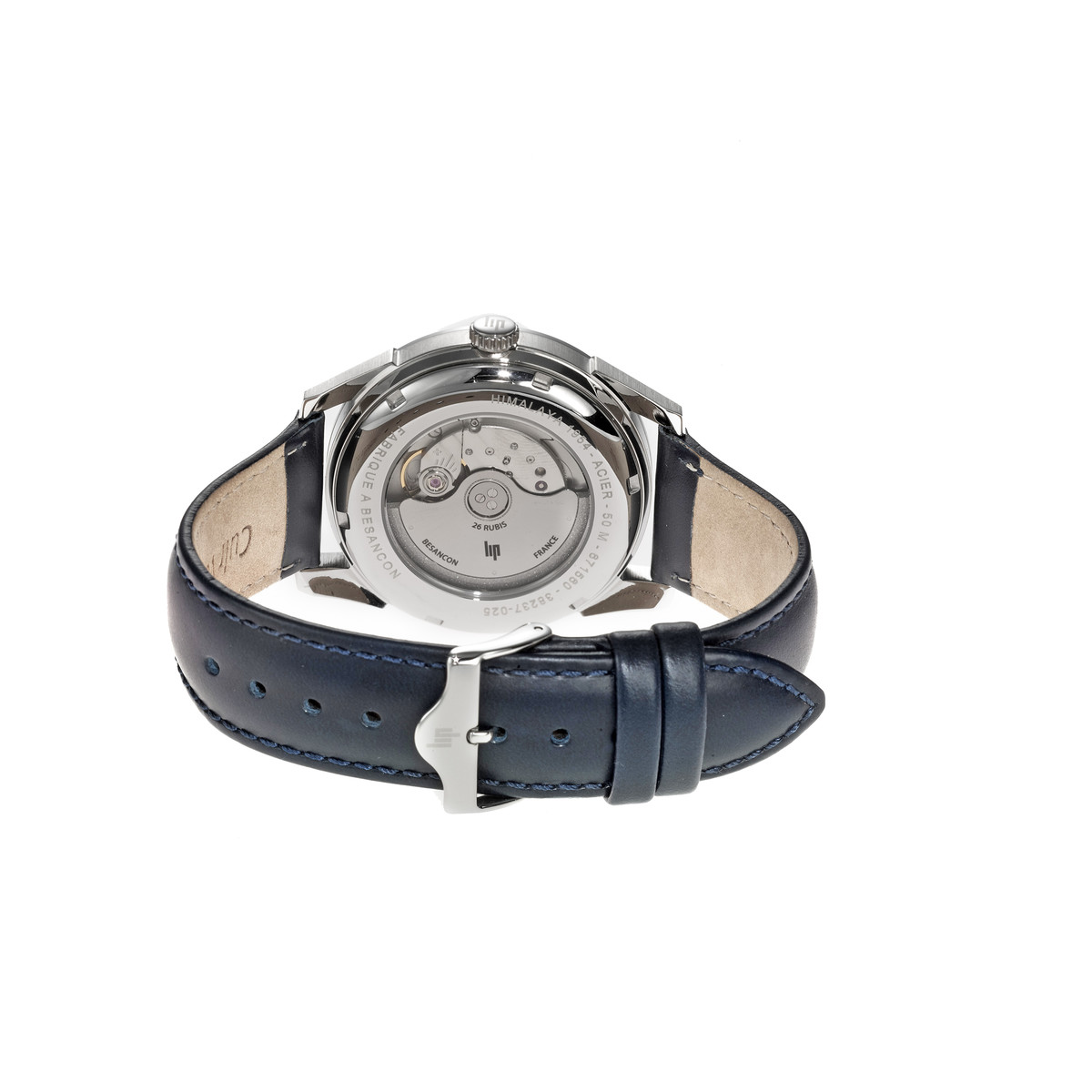 Montre Lip homme automatique acier cuir bleu