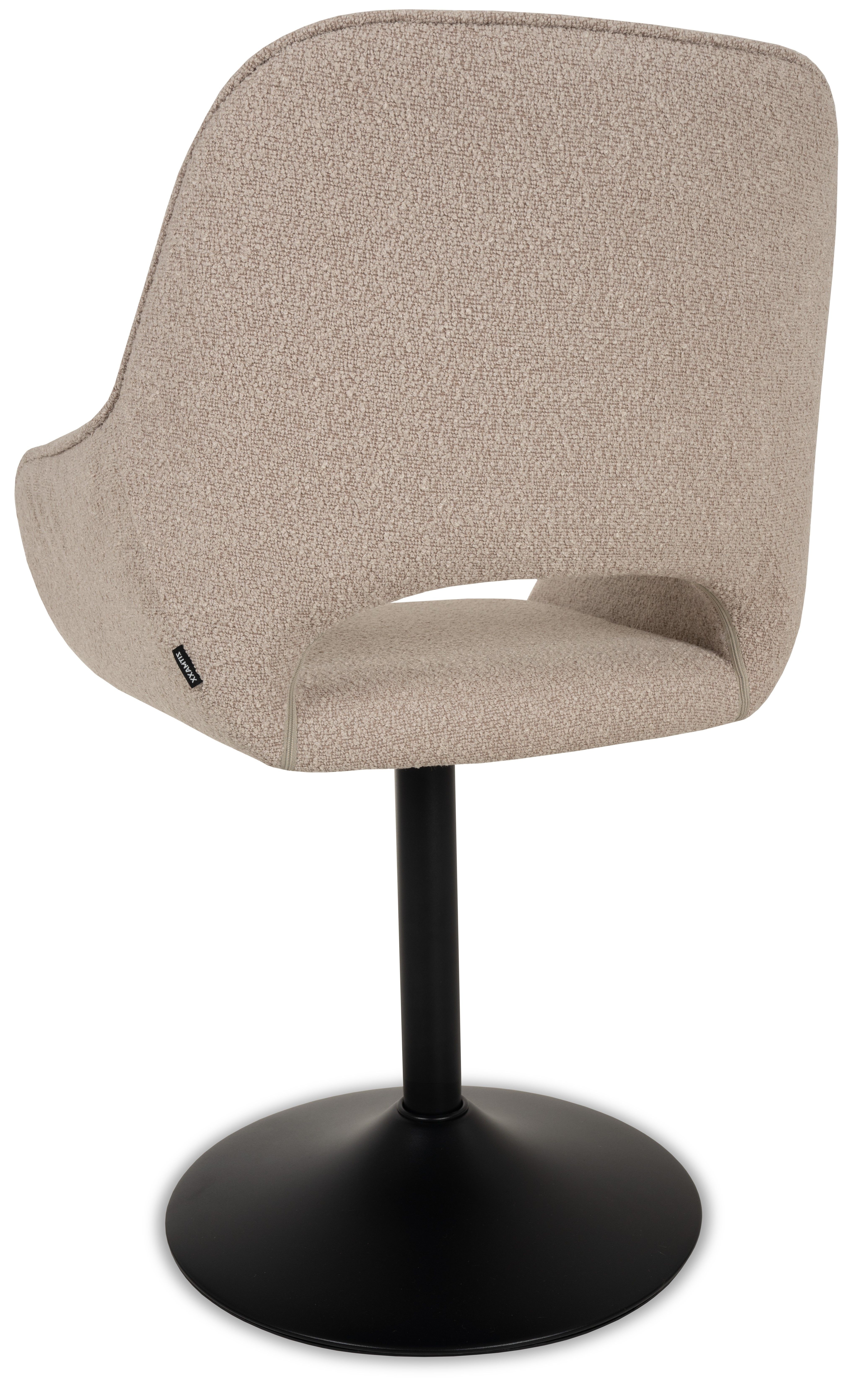 Eetkamerstoel Touch naturel - Poot zwart Maartje B61 x D53 x H90 cm