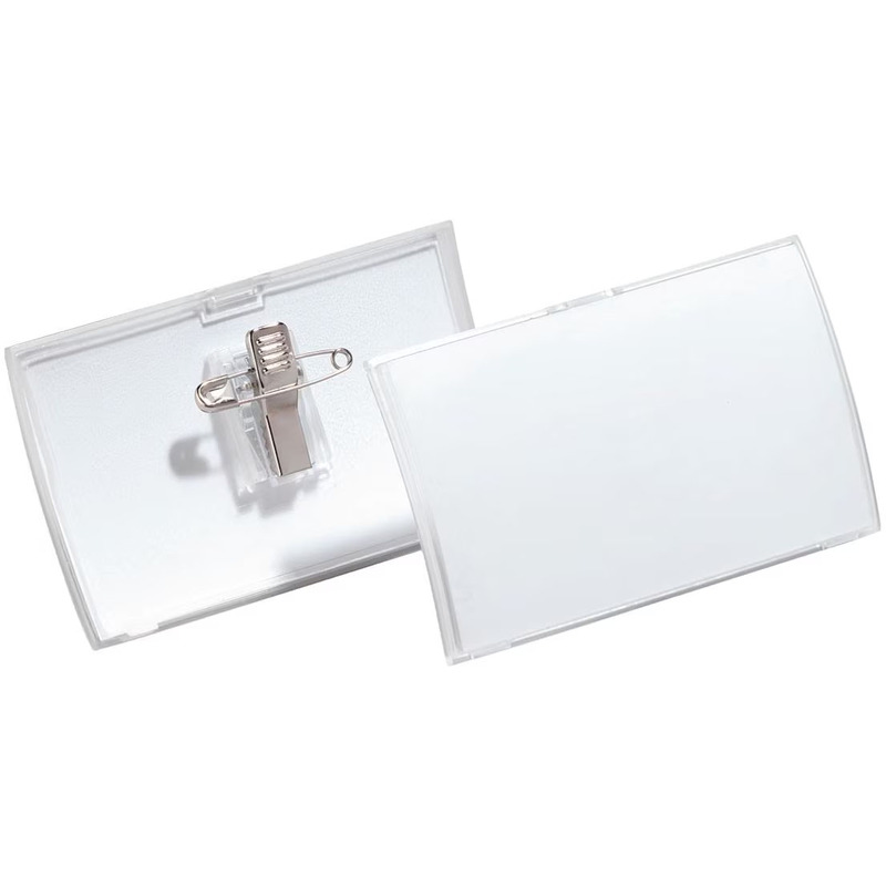 Durable Namensschilder mit Kombiklemme Click Fold, 54 x 90 mm, 25 Stück