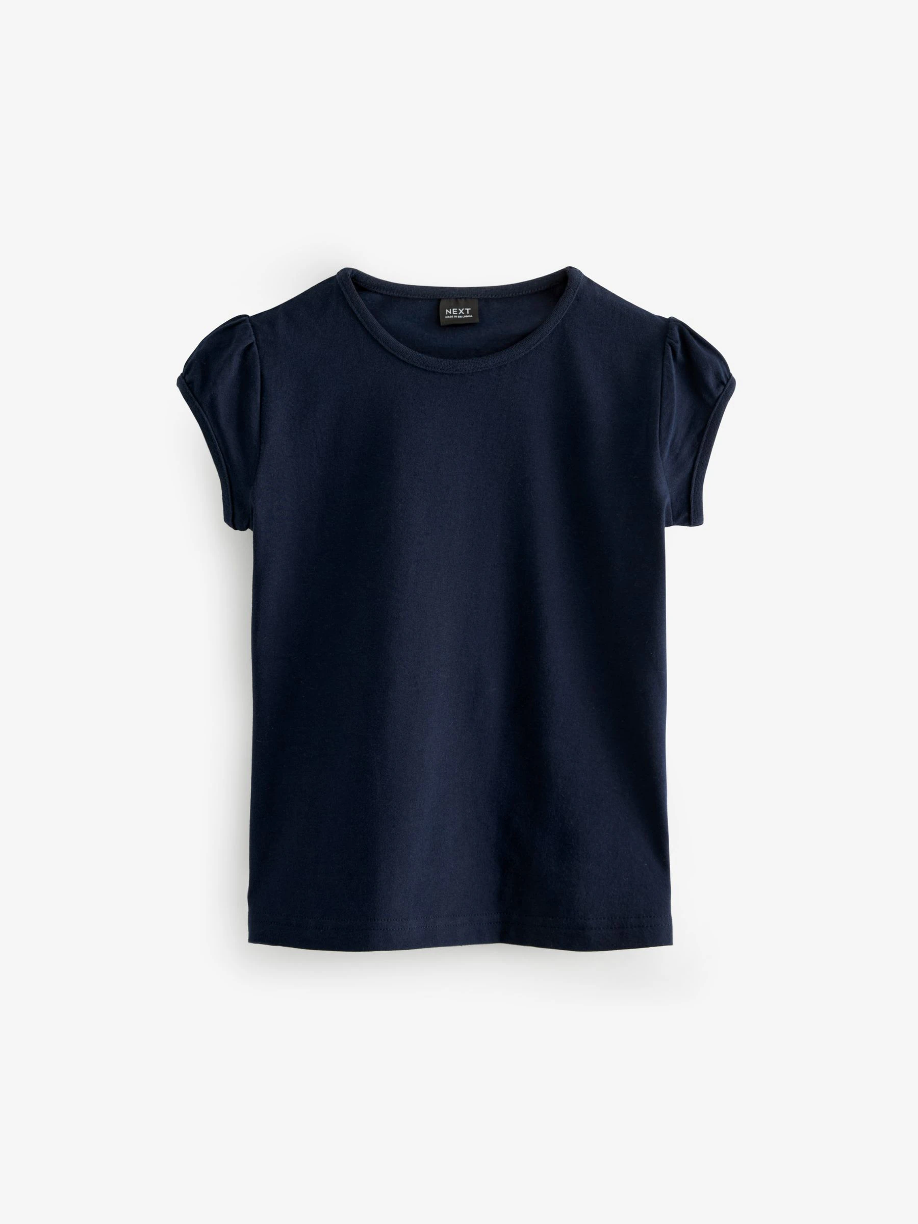 Donkerblauw - 2 -pack T-shirts met pofmouwen (3-16jaar)