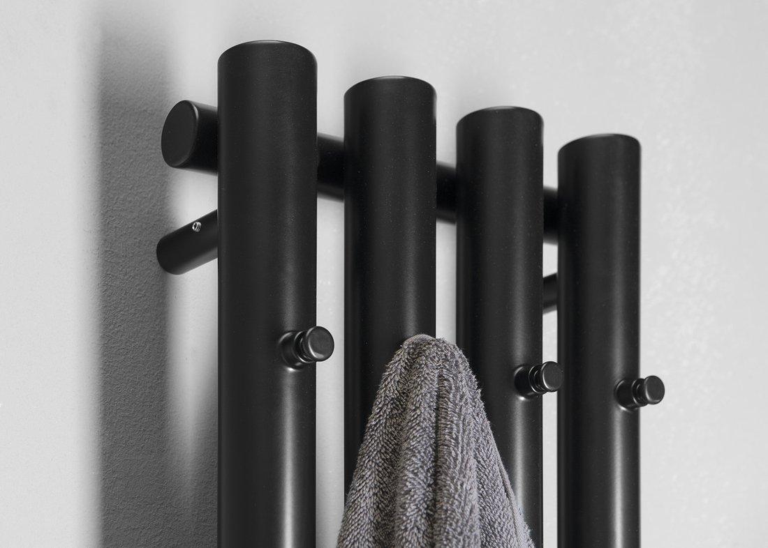 Sapho Pilon radiator 27x180cm mat zwart