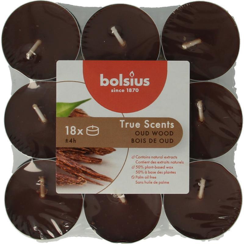 Bolsius True Scents Theelichten Old Wood 18 Stuks