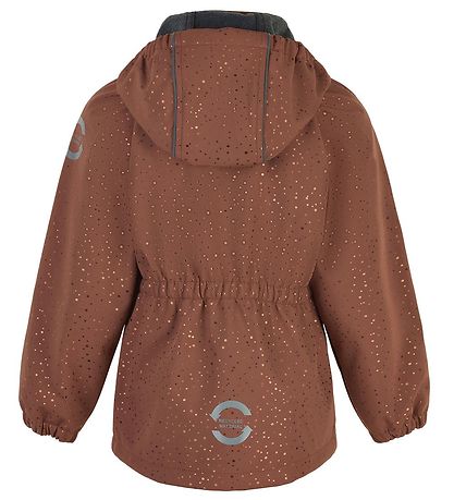 Mikk-Line Softshelljacke m. Fleece - Recycelt - Rotbraun m. Punk