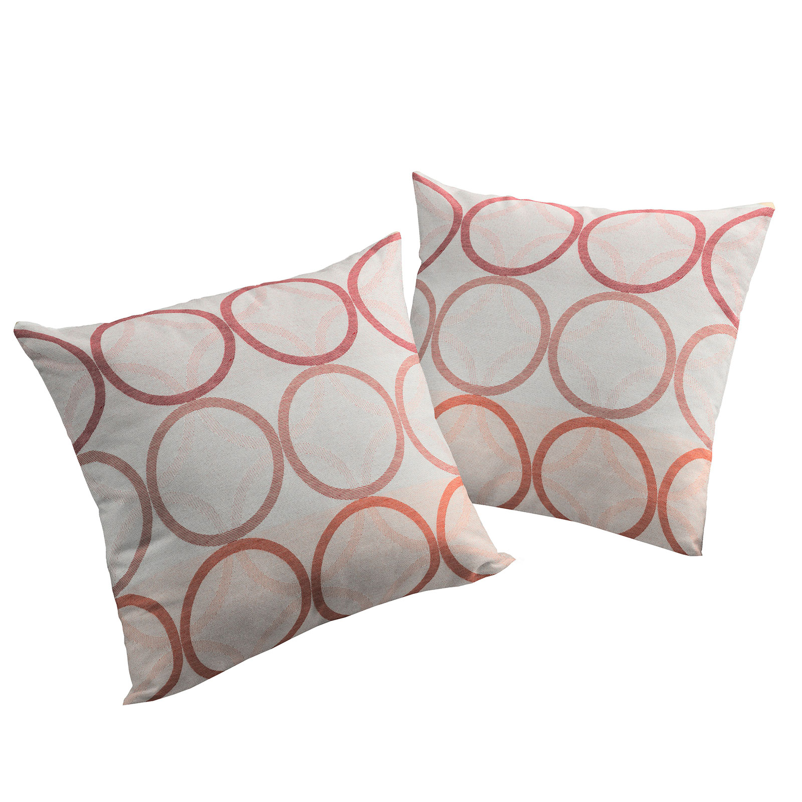 2er-Pack Kissenhüllen ZIRBELLO - terra - 40x40 cm
