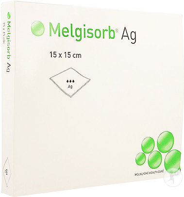 Mepilex Melgisorb Ag Pansement Antimicrobien Stérile 15x15cm 10 Pièces (256150)