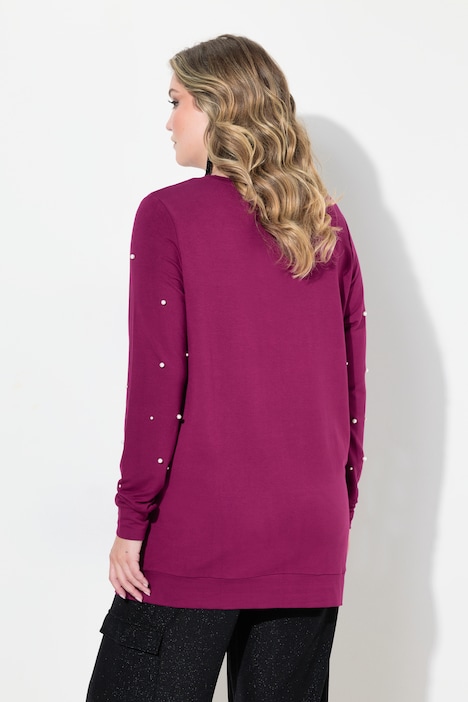 Sweatshirt, Zierperlen, Langarm