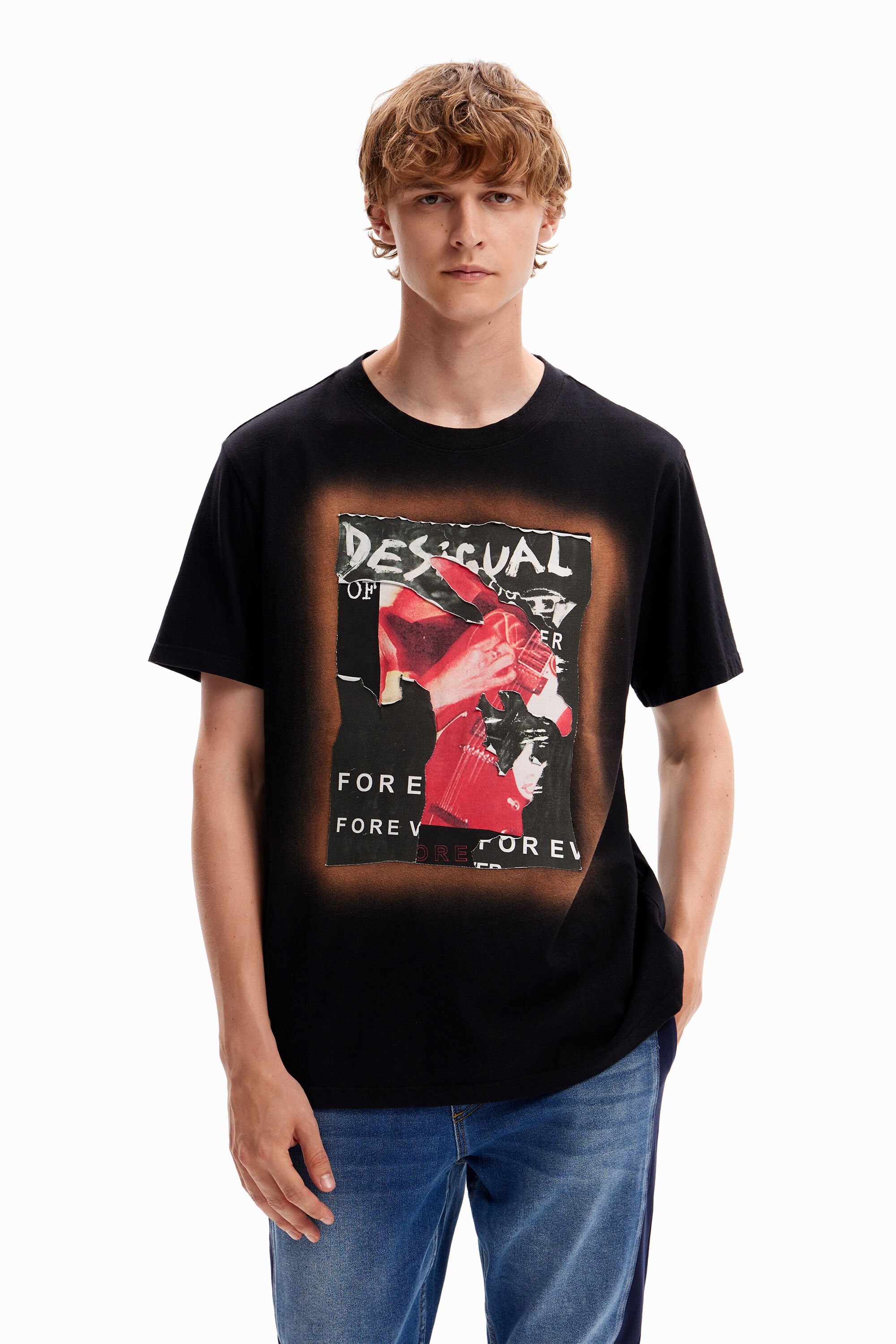 T-shirt patchwork collage