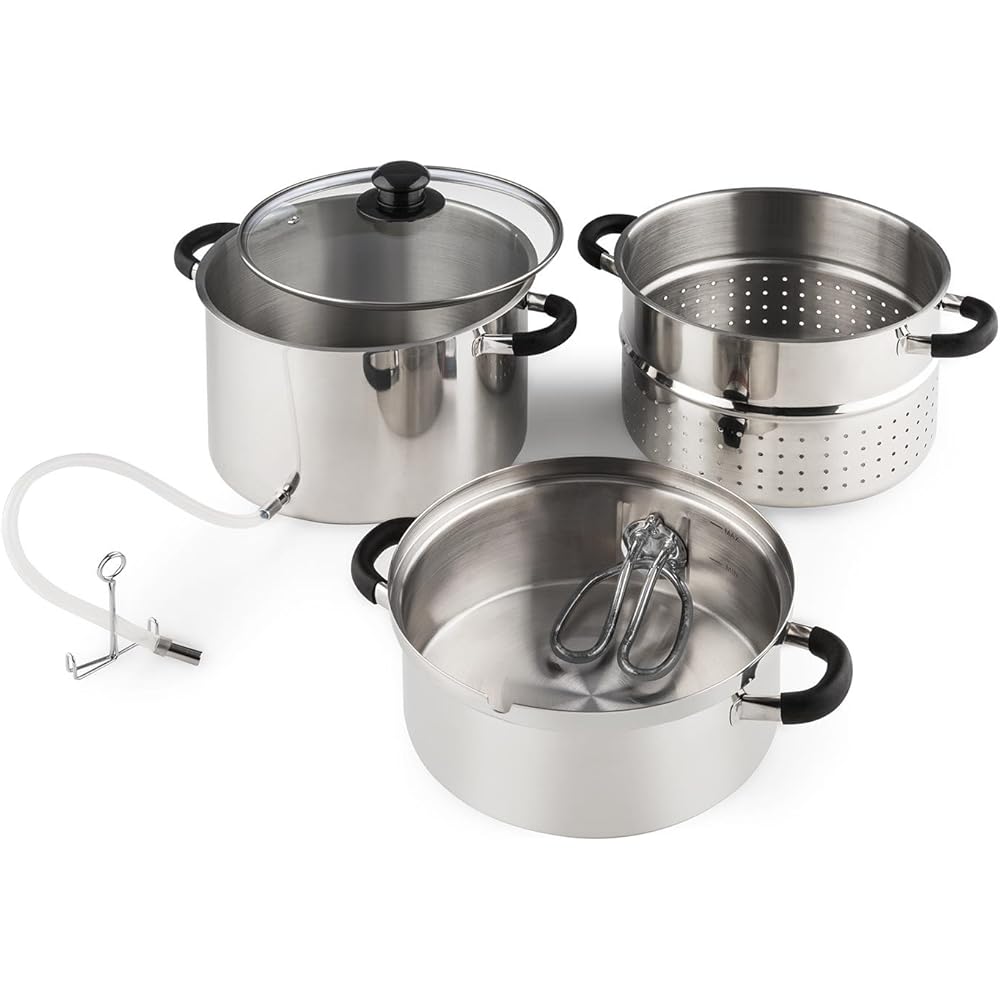 KLARSTEIN Applebee Extracteur de jus électrique à Vapeur - Confection intégrale en INOX, Poignées Cool-Touch, Chauffage intégré de 1500 W, Réservoir de Fruits avec Un Volume de 8 L : Cuisine et Maison