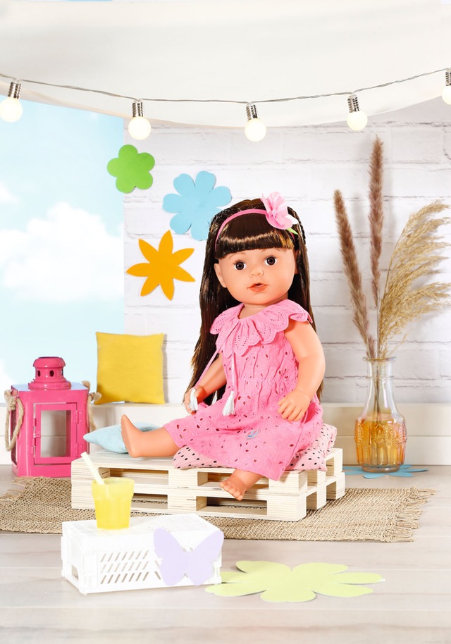 Baby Born Puppenkleidung »Trendy Blumenkleid, 43 cm« mit Kleiderbügel
