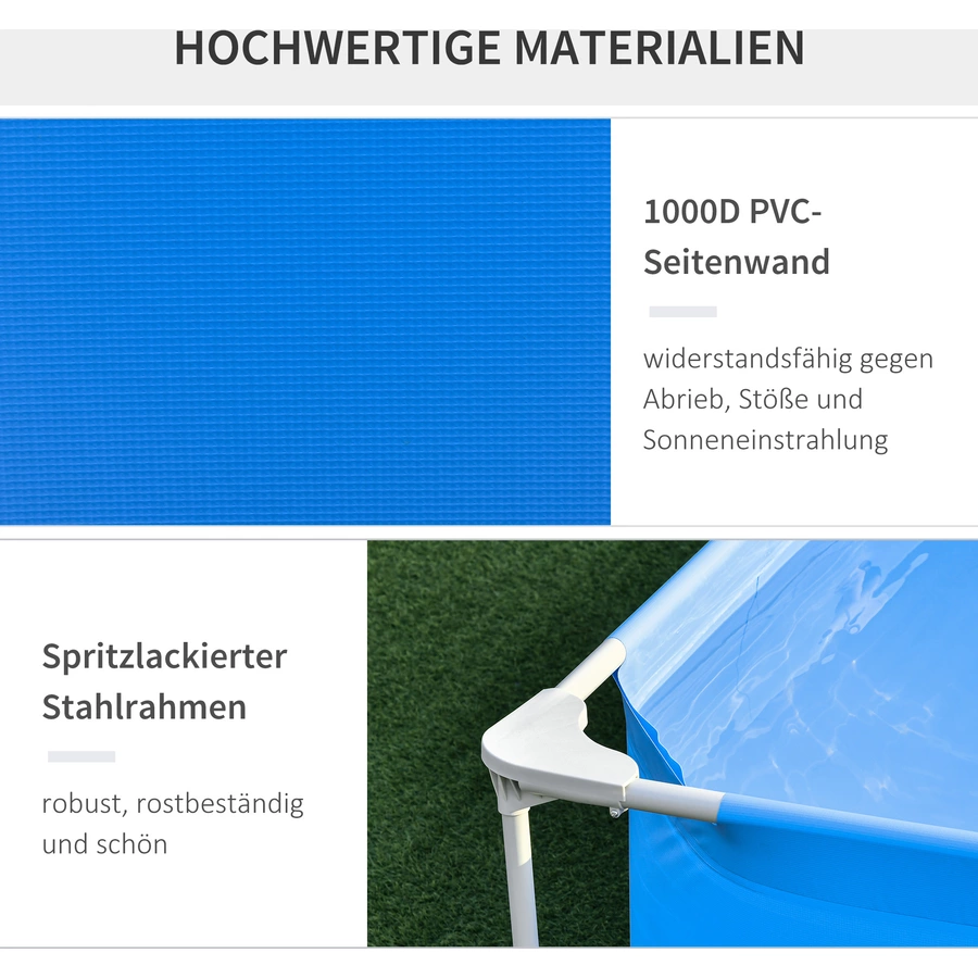 Outsunny Swimmingpool blau