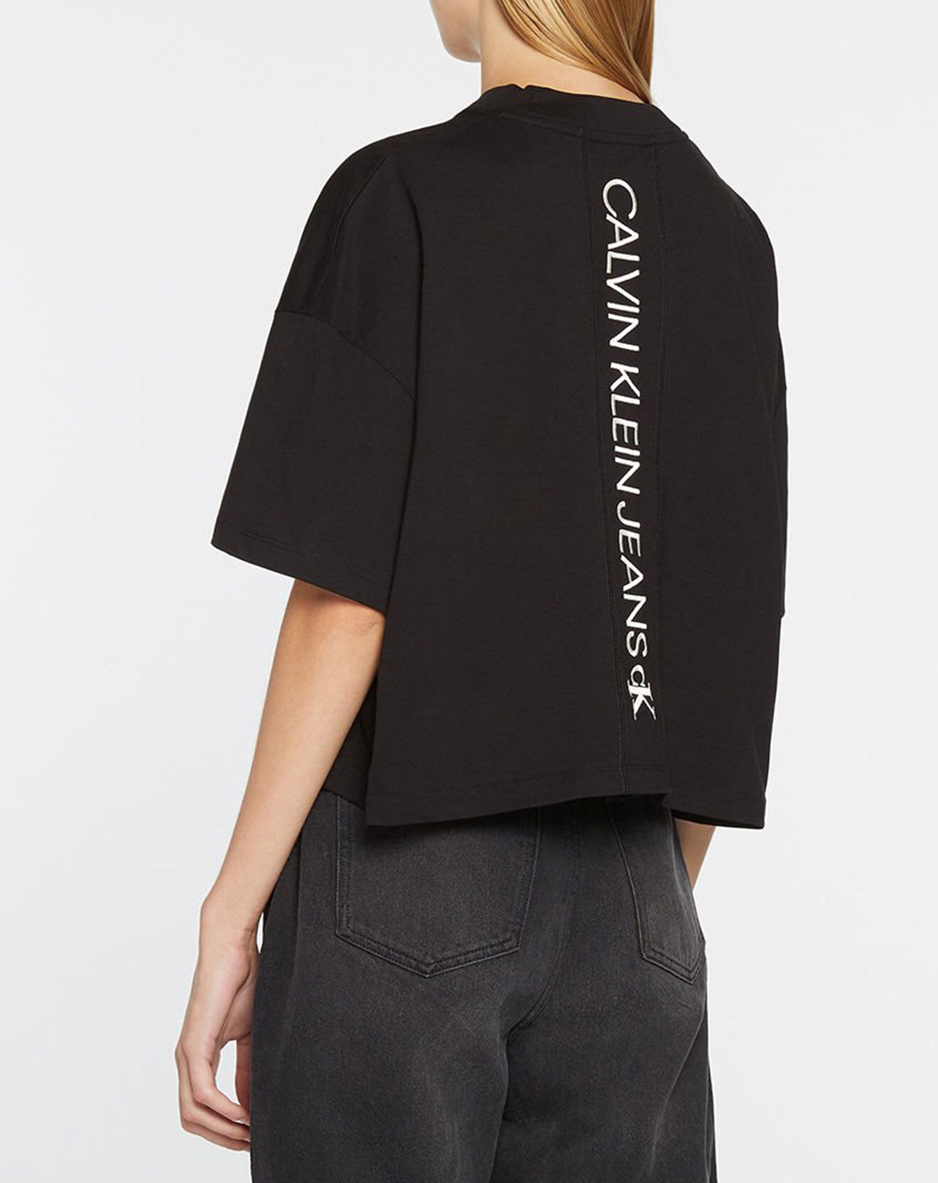 Calvin Klein Jeans T-Shirt Double Logo Ck noir