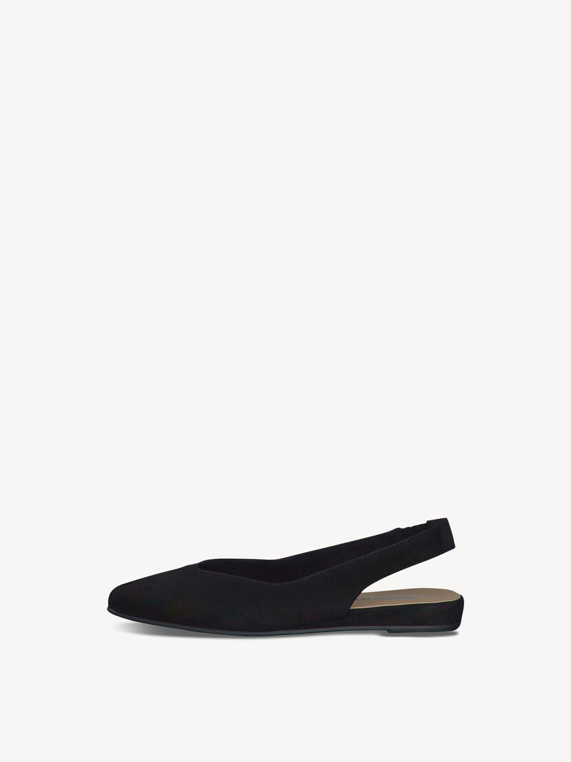 Leren Slingballerina’s - zwart