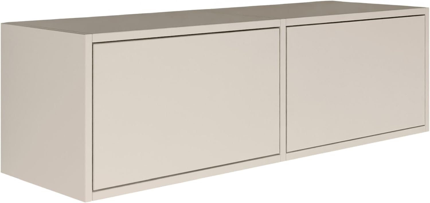 Selsey TV Lowboard - Kaschmir Farbe Moderne Fernseher Kommode 100 x 30 x 30 cm (BxTxH) TV Unterschrank für Wohnzimmer Schrank mit Klappen Push to Open Lowboard Hängend TV Cabinet Wandmontage