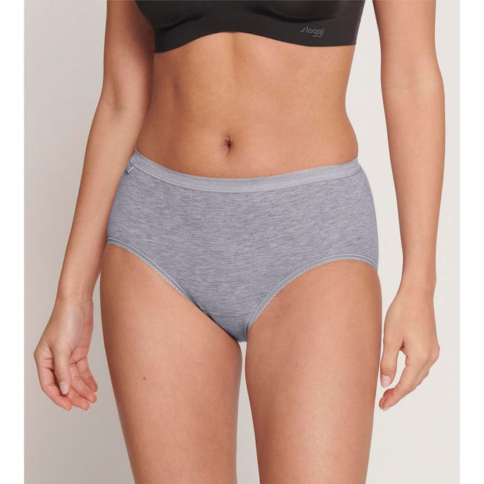 sloggi-3-pack slips basic plus midi effen - Sloggi