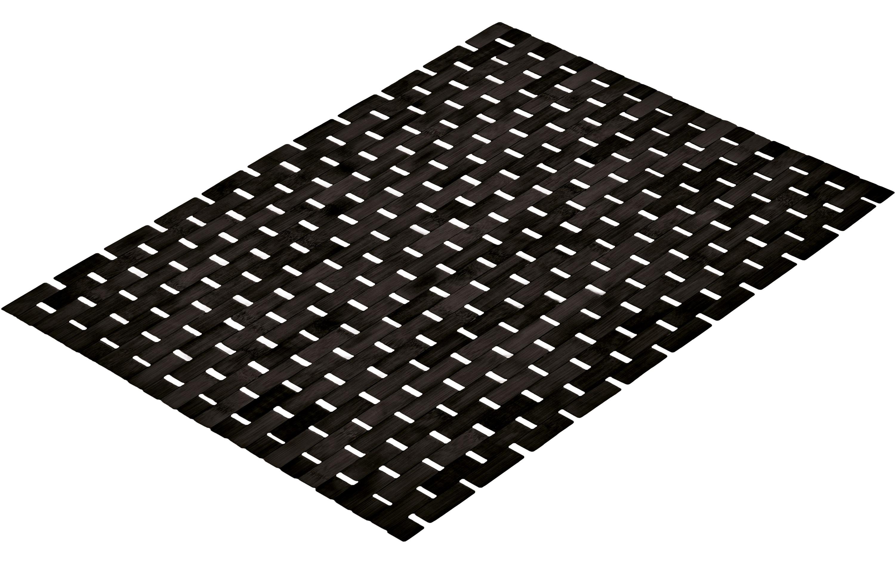Badteppich Palito 50 x 70 cm, SchwarzHolzmatte aus Bambus