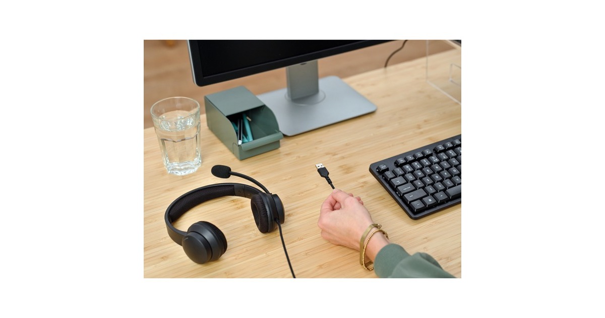 TrustAyda USB-ENC PC Headset on-ear   (Zwart)