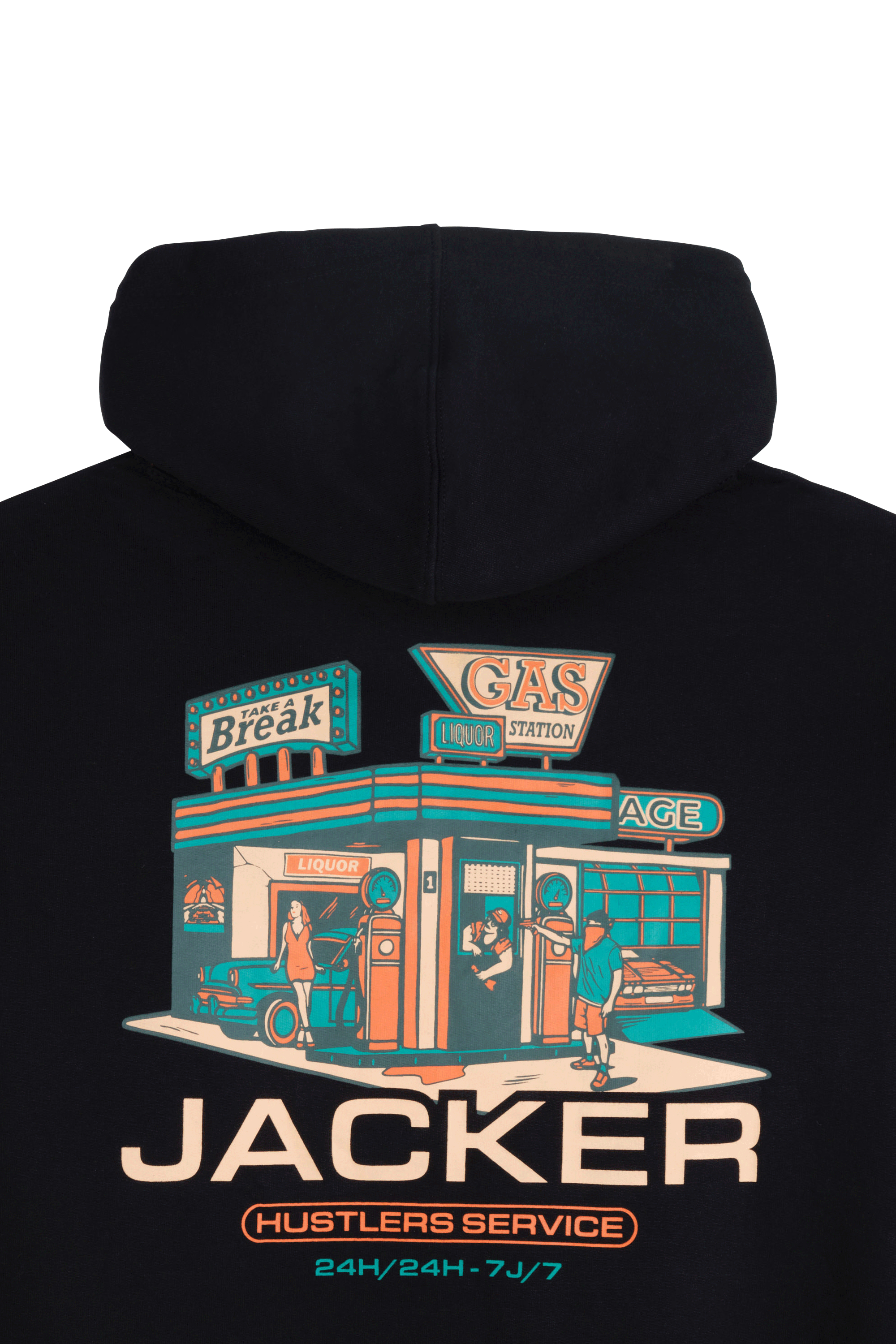 JACKER Hoodie Hustler Service Noir