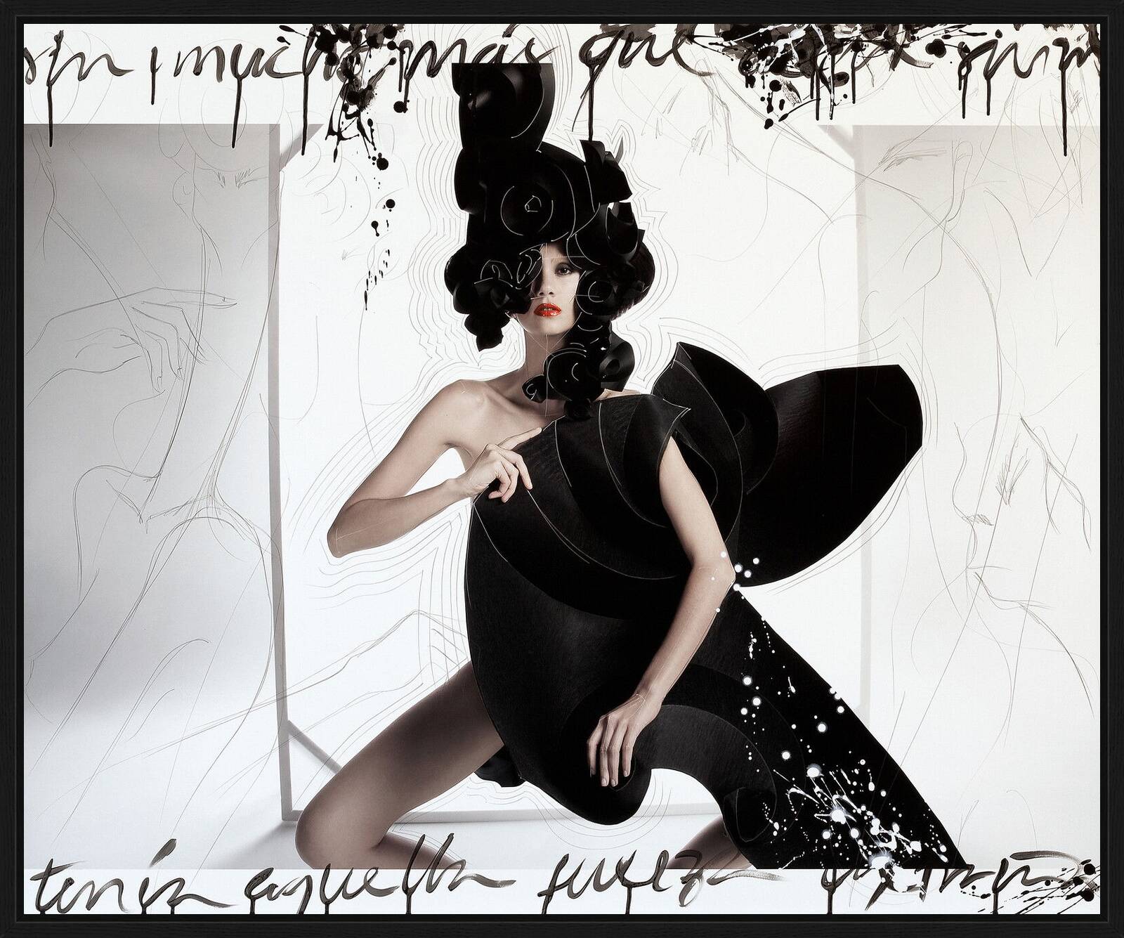 Teresa in Black Origami by Efren Isaza - Limited Edition. Edition of: 100. Signed.