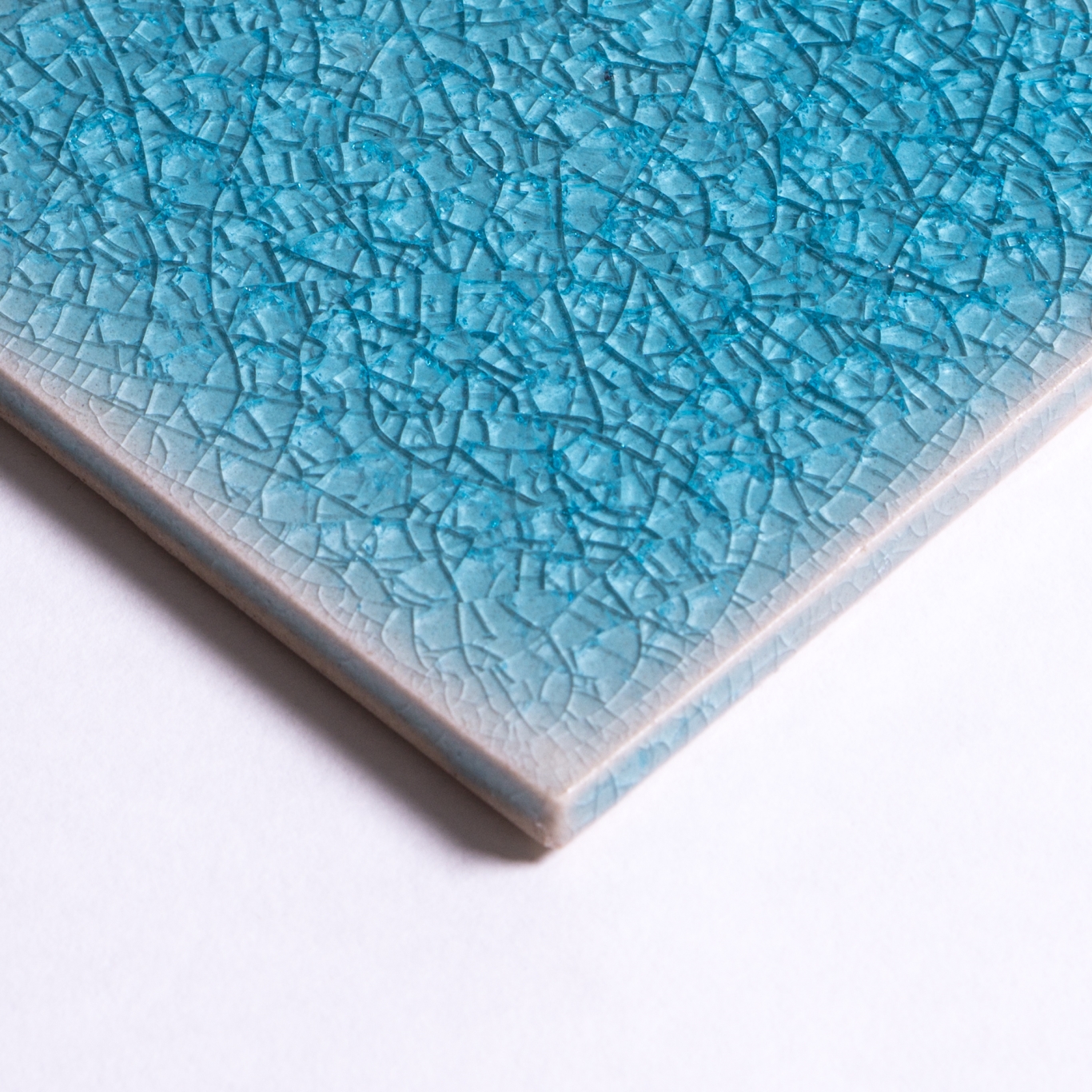 Fliese 'Craquele' hellblau, L 10 cm, B 10 cm von fischer's lagerhaus