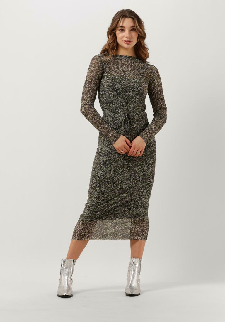 CATWALK JUNKIE mint catwalk junkie midi jurk dr moss flowers mesh
