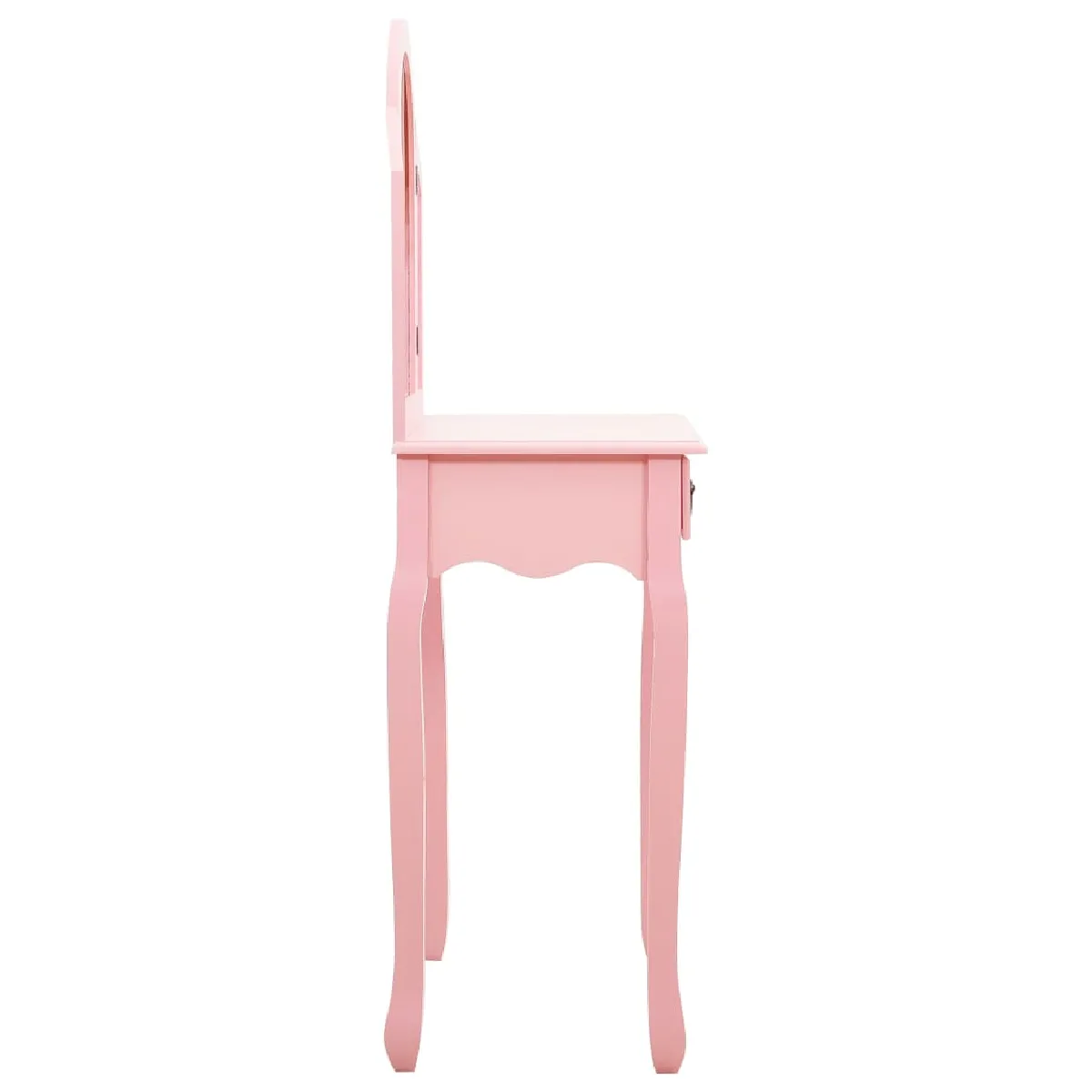 vidaXL Coiffeuse et Tabouret - Rose