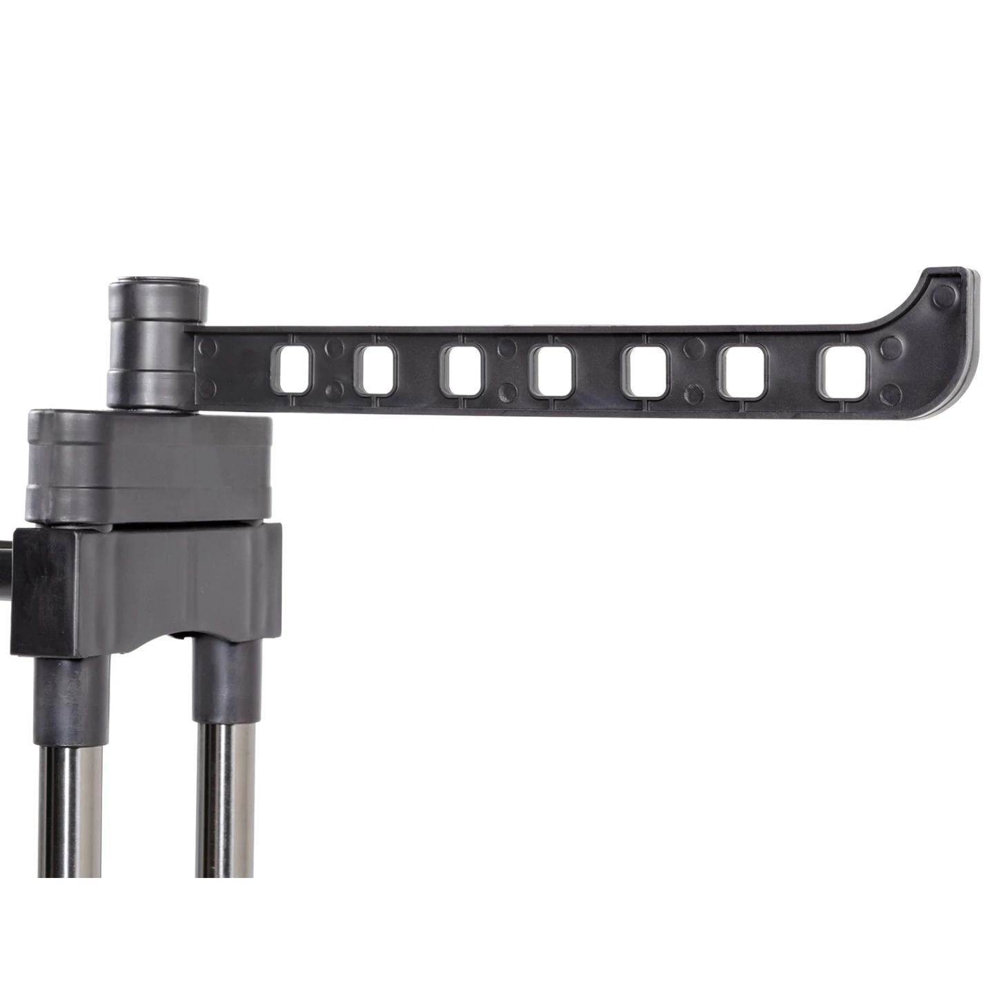 Séchoir à linge vertical pliable et extensible 3 niveaux GIGA capacité 27M avec ceintres et pinces inox et gris