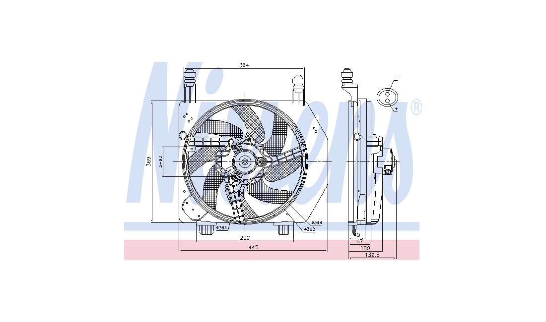 Ventilator, motorkøling