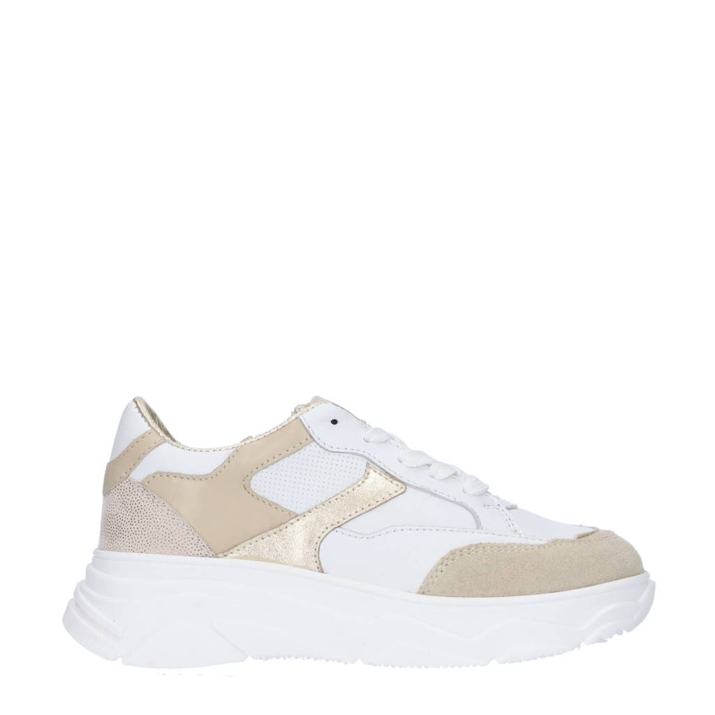 Hip suède sneakers wit/beige