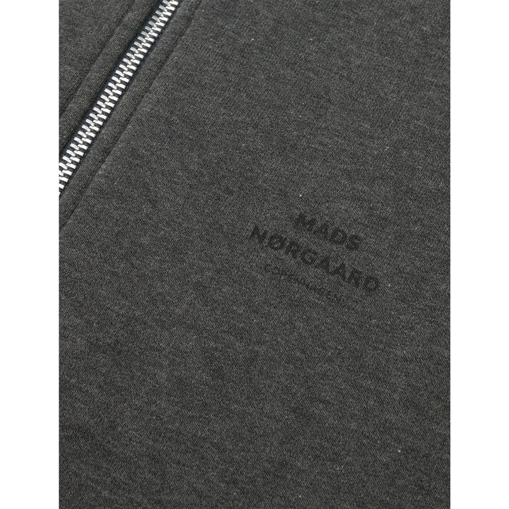 Køb Mads Nørgaard Charcoal Melange Mix Sweat Crewie Half Zip Sweatshirt