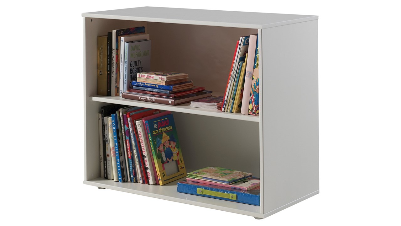 Boekenkast voor halfhoogslaper Pino/Scott wit