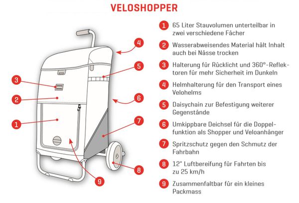 VELOSHOPPER Einkaufswagen  grün