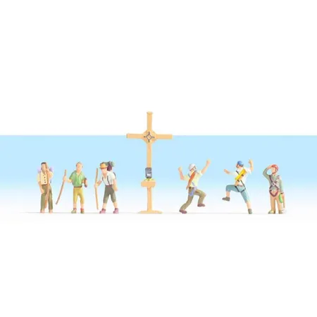 NOCH 45874 - Bergwanderer mit Gipfelkreuz
