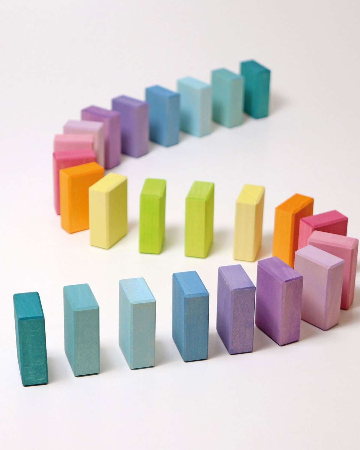Byggesett “To-av-Hver” – 40 klosser – Bygge, pusle, sortere | Pastel Duo