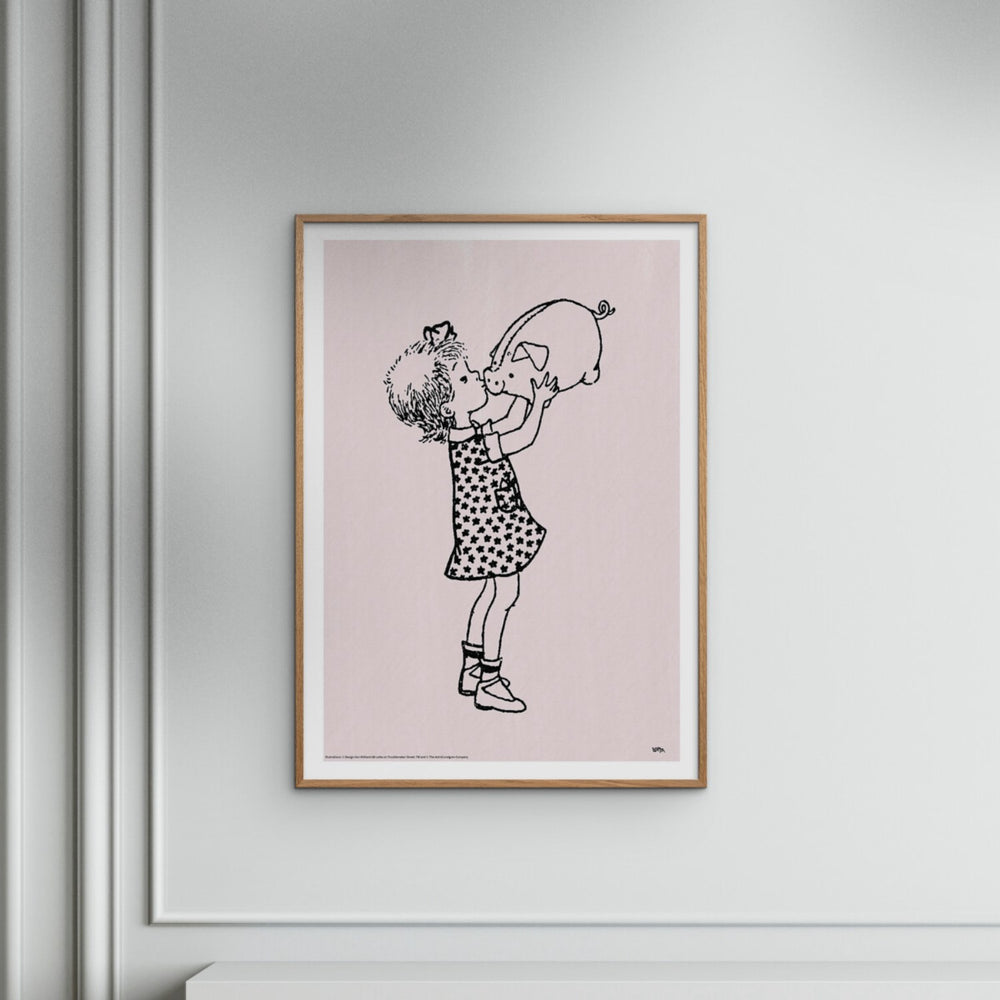 Køb Poster & Frame Astrid Lindgren - Pig Snout - Lotta