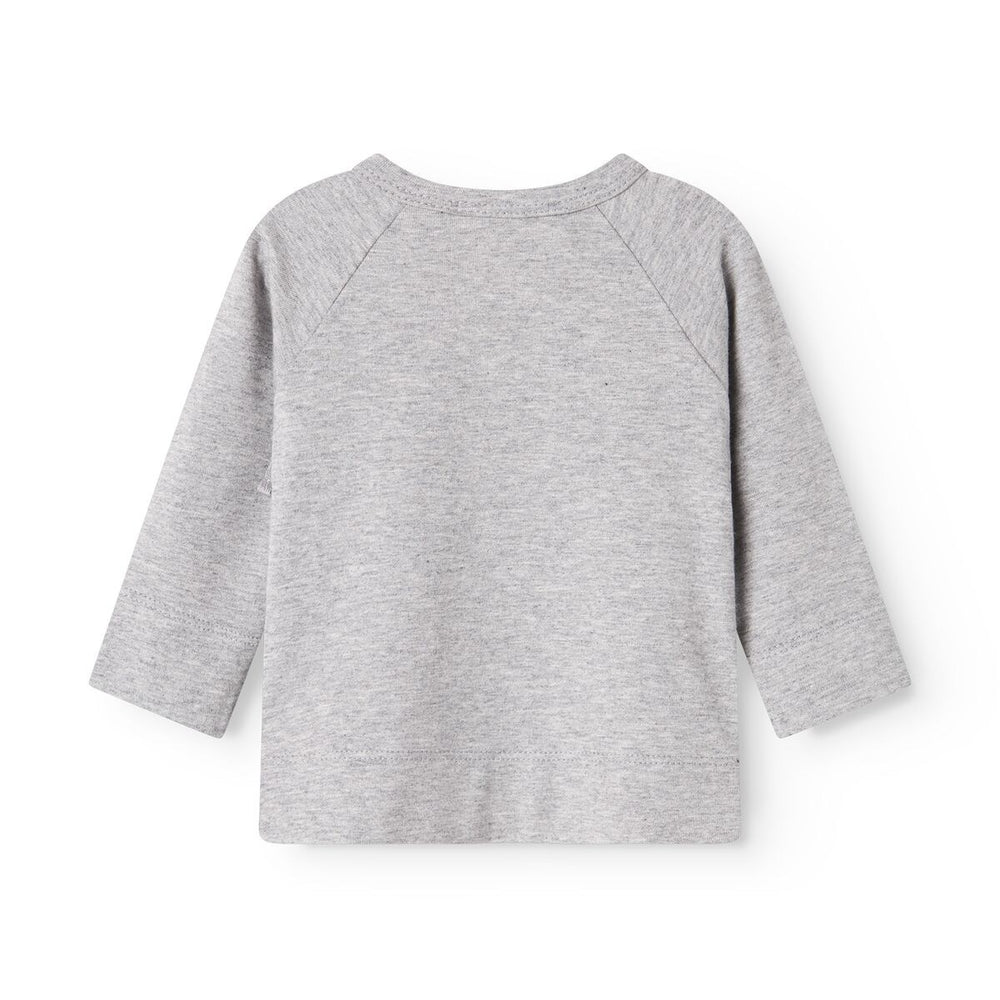 Køb MarMar Modal New Born Light Grey Melange Tut Slå-Om LS Bluse