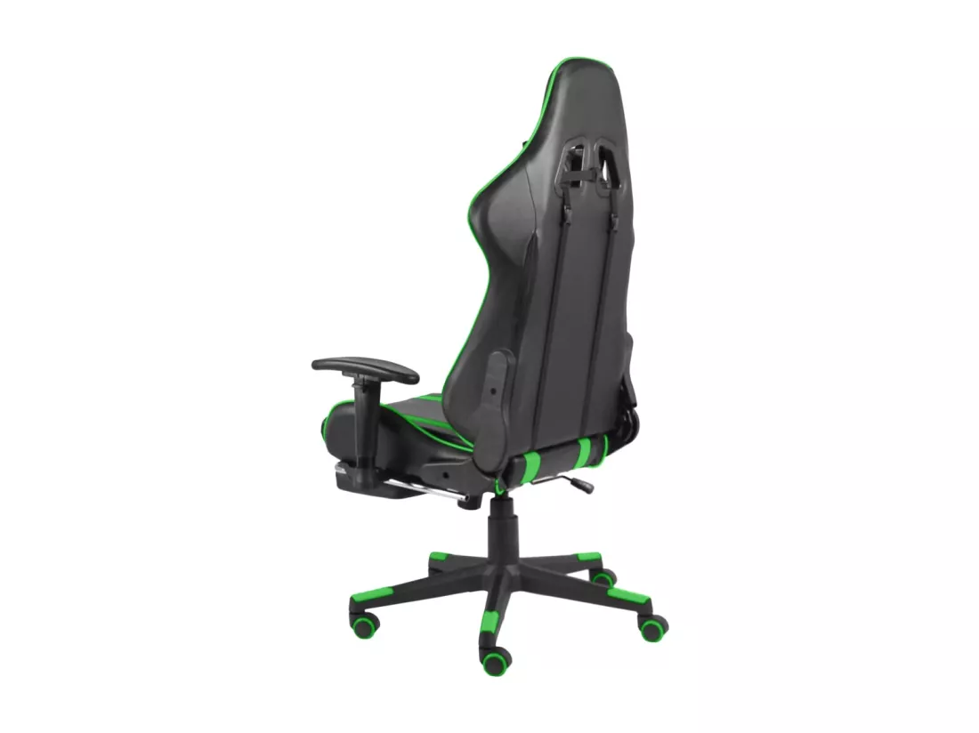 Chaise de jeu pivotante avec repose-pied Vert PVC