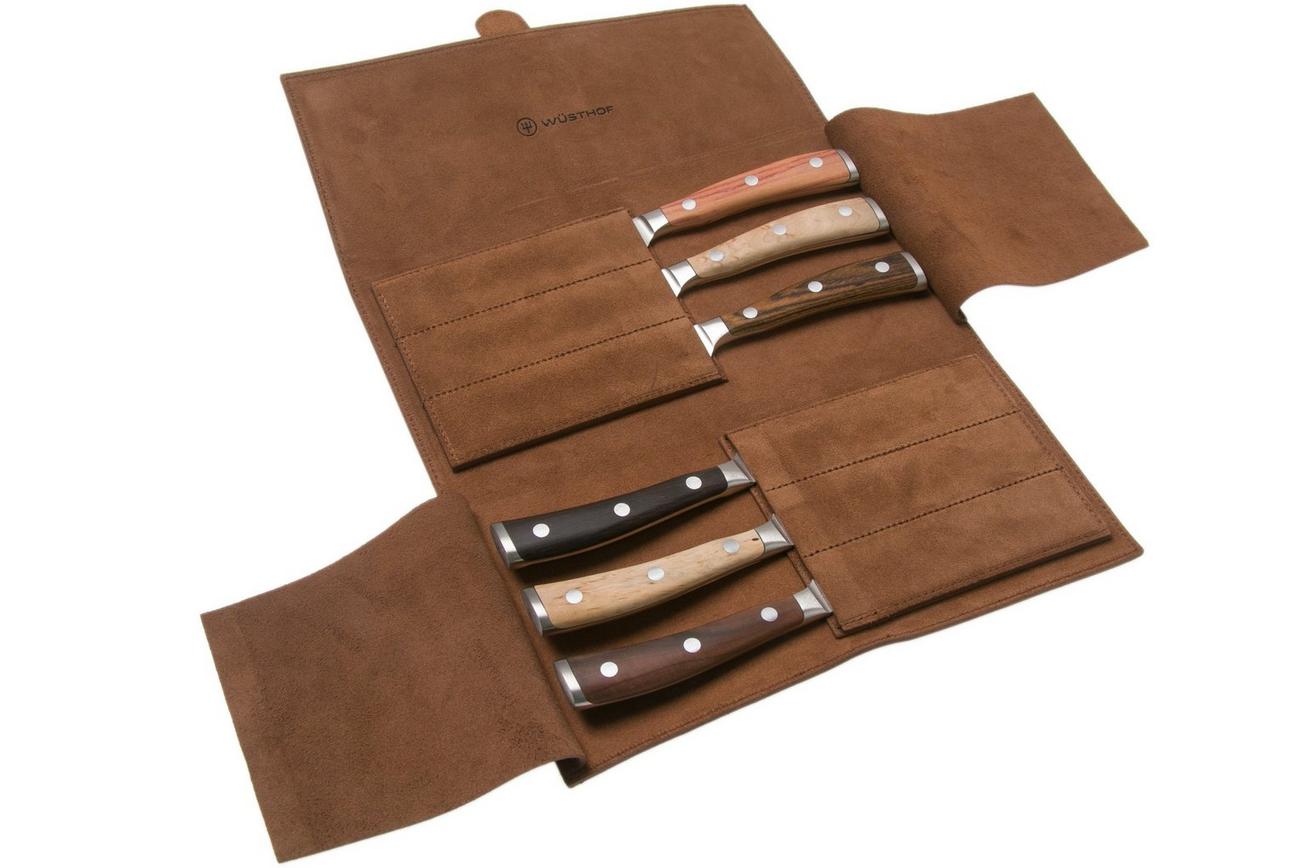 Wüsthof Ikon 1060560601, 6-delige steakmesset lederen etui
