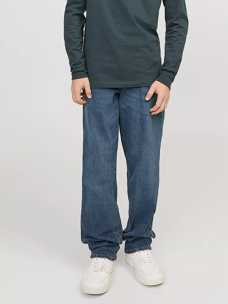 JACK & JONES Jungen Jeans Straight Fit JJICLARK JJORIGINAL blau