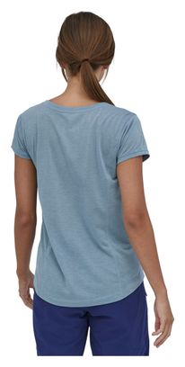 T-Shirt Technique Femme Patagonia Cap Cool Trail Bike Henley Bleu Clair