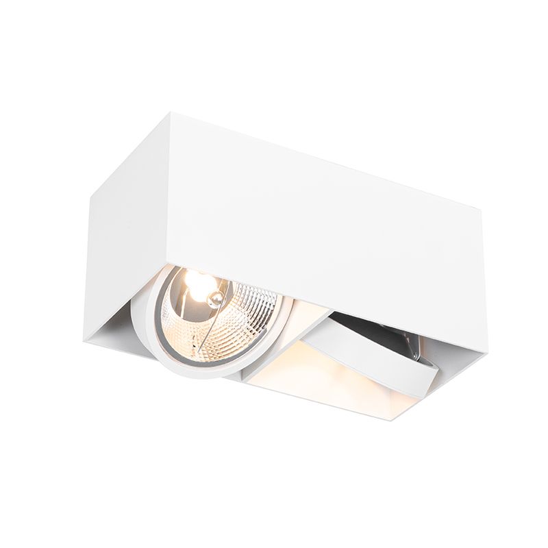 Smart spot wit rechthoekig 2-lichts incl. 2 Wifi GU10 111mm - Box