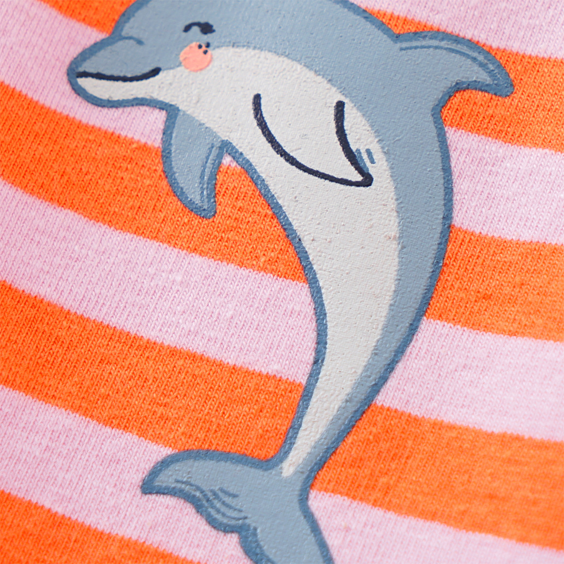Topomini 2 Baby Radler mit Delfin-Print rosa / orange
